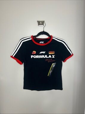 NWT Kids Formula 1 Black Tee with Red Trim | Formula 1 Racing | F1 Shirt